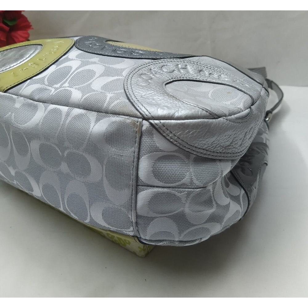 Coach Multicolor Round Patchwork Canvas Leather 3… - image 7